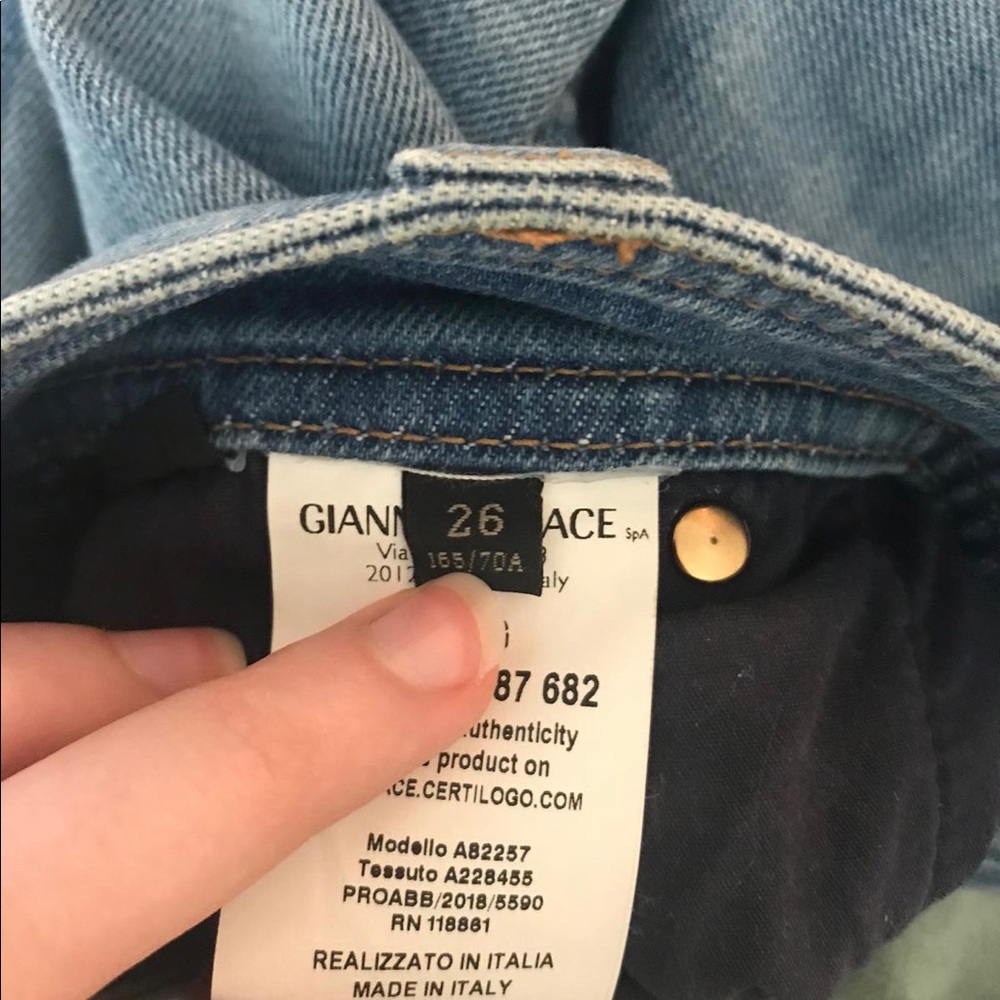 Versace high rise light blue slim fit jeans - Picture 11 of 14